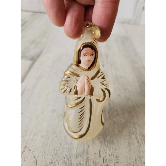 Dept 56 Glass Mary Nativity ornament praying religious Xmas tree - Picture 1 of 9